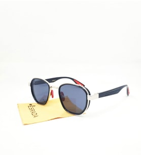ESRADA UNISEX GEOMETRİK SİYAH GÜNEŞ GÖZLÜĞÜ 3674 C1 58-16-142
