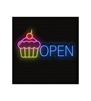 OPEN Yazılı ve Şekilli Neon Tabela