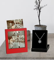 Kİşiye Özel Polaroid Fotoğraf Albümü 4 Fotoğraflı Çerçeve Ve Kartanesi Kolye Set