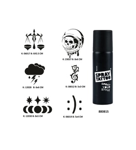 Gökyüzünün Adaleti Spray Tattoo Geçici Dövme Seti Dark Sprey Dövme Kiti
