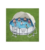 Bestway Steel Pro MAX Gölgelikli Prefabrik Yer Üstü Çember Havuz Seti 366cm x 122cm 56420 BW606