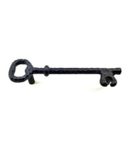Antika Tarz Dekoratif Pirinç Anahtar Şeklinde Kapı Çekme Kolu, Mobilya, Sandık, Kutu Kulbu - 128Mm,
