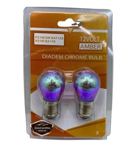 Diadem Ampul Krom Amber Çift Duy Park Sinyal Stop Ampulü 1016 12V21/5W Turuncu Işık Düz Tırnak 2'li