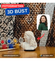 MakinaFleo Kişiye Özel Tek Kişilik Büst Figürü (10cm)