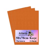Turuncu Keçe 50x70 cm 2.0 mm 3 Adet Renkli Hobi Keçesi Elişi Keçesi Anasınıfı Kreş Okul Öncesi
