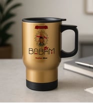 BK Gift Kişiye Özel Fotoğraflı Babalar Günü Tasarımlı Kulplu Çelik Bardak Termos Mug 450ml-2, Babalar Günü Hediye, Babaya Hediye