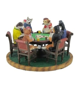 Poker Oynayan Köpekler 22,5 cm x 22,5 cm x 13,5 cm
