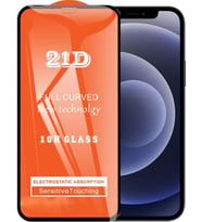 Apple Uyumlu   iPhone 12 Ekran Koruyucu 21D Tam Kaplayan Kavisli