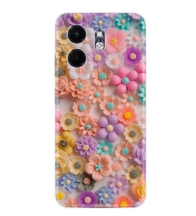 Infinix Hot 50i Kılıf Boutique Baskılı Resimli Rengarenk Papatyalar Pcode -060