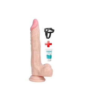 Yuan 21 Cm Kemerli Kayganlaştırıcılı Realistik Penis