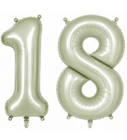 18 Rakam Folyo Balon Yeşil Rengi (76 cm)