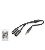 3.5Mm Mikrofon Ve Aux Ses Ayırıcı Adaptör Siyah HDX1083