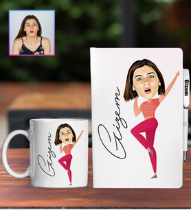 Kişiye Özel Karikatür Tasarım Defter Kalem Kupa Hediye Seti 96227