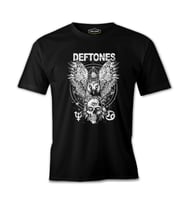 Deftones-Owl and Skull Siyah Erkek Tshirt