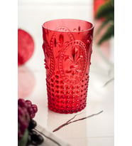 Akrilik Kırmızı Tekli Uzun Bardak & Su Meşrubat Bardağı 750 Ml ( Büyük Boy & Cam Değildir )
