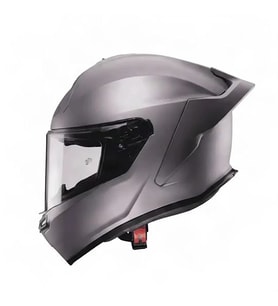 Roxter Mat Gri Motosiklet Kaskı İridium Ayna ve Şeffaf Vizörlü Full Face Kask