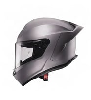 Roxter Mat Gri Motosiklet Kaskı İridium Ayna ve Şeffaf Vizörlü Full Face Kask
