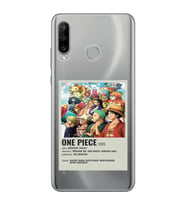 Huawei P30 Lite Uyumlu One Piece Desenli Şeffaf Telefon Kılıfı