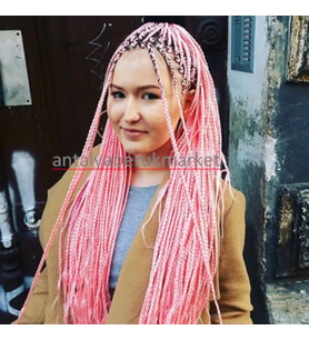 Afrika Örgüsü ve Rasta için Sentetik Saç PİNK2 Xpression  ŞEKER PEMBESİ