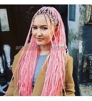 Afrika Örgüsü ve Rasta için Sentetik Saç PİNK2 Xpression  ŞEKER PEMBESİ
