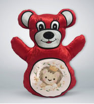 BK Gift Sevimli Aslan Tasarımlı Kırmızı Ayıcık Yastık-2
