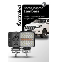 120W 12-24 Volt Kare Sis Farı DRL Turuncu Oto Çalışma Lambası ATV Kamyon Tır Traktör Offroad