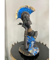 Dekoratif Afrikalı kadın Büyük Boy Biblo