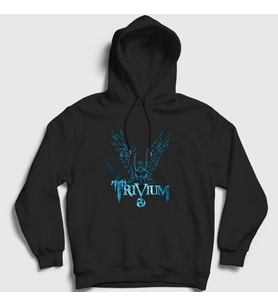 Presmono Unisex Siyah Angel Trivium Kapüşonlu Sweatshirt 178590tt