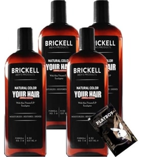 Brickell Erkeklere 4 Adet 237 ml Saçsakal Şampuanı Brickell Antibeyaz + Yanında Jel