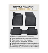Renault Megane 4 Uyumlu 3D Havuzlu Oto Paspas – Premium Seri