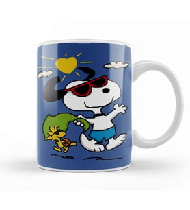 Summer Snoopy 01 Kupa Bardak Porselen