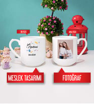 Sınıf Öğretmeni Kupa Bardak Oval Fotoğraflı