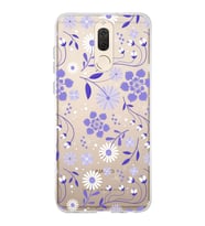Huawei Mate 10 Lite Uyumlu Kapak Flowers Tasarımlı Şeffaf Silikon Kılıf