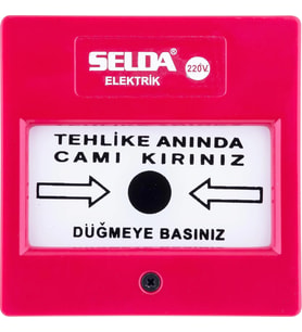 1016-220V İkaz Butonu (Kare)