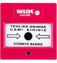 1016-220V İkaz Butonu (Kare)
