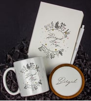 Kişiye Özel Defter Kalem Kupa Ve Bardak Altlığı Hediye Seti 103785 (Model 1)