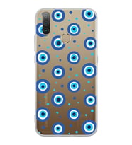 PrintiFy General Mobile GM 10 ile Uyumlu 1mm Slim Fit Nazar Boncuğu 1 Baskılı Şeffaf  Kılıf