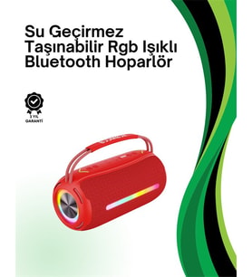 Northcity RGB Işıklı Taşınabilir Hoparlör - Bluetooth 5.3, IPX6 Su Geçirmez, Çoklu Bağlantı Desteği