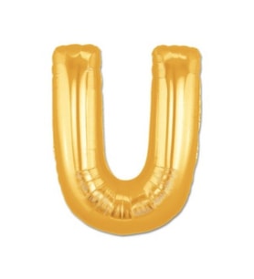 U Harf Folyo Balon Altın Renk  40 inç (5343)