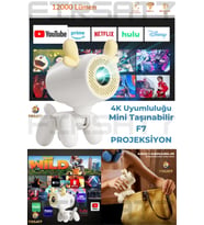 F7 Mini 4K Projektör, Android 13, WiFi, Taşınabilir, Ev Sineması Keyfi