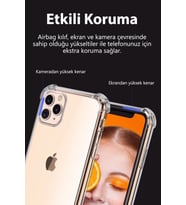 Iphone 12 Pro Max Şeffaf Kılıf Airbağ Korumalı Köşeleri Güçlendirilmiş
