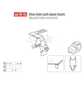 Alttan Gelen Lastik Apara Ayarlı 50mm/ APR80-0A