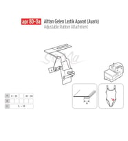 Alttan Gelen Lastik Apara Ayarlı 50mm/ APR80-0A