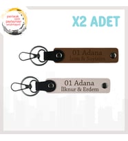 Açık Kahve-Pudra, Adınıza Özel 01 Adana Esintisi Hediye Seçeneği Şehir Ruhunu Yansıtan x2 Anahtarlık