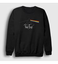 Presmono Unisex Siyah Refraction Pink Floyd Sweatshirt 76843tt