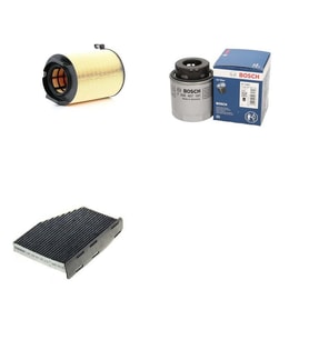 Bosch Filtre Bakım Seti Volkswagen Jetta 1.4 TSI 2009-2010 122 Beygir CAXA Motor Hava + Yağ F. + Polen Filtre Bosch