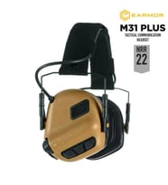 Opsmen Earmor M31 PLUS Elektronik Atış Kulaklığı Kulak Koruma (Cayote Brown) Kahverengi