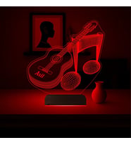 Luvivia Klasik Gitar Müzisyen Hediye Kişiye Özel 3D Lamba - Masa Gece Lambası