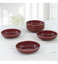 Keramika Mürdüm Halka Çerezlik/Sosluk 13 Cm 6 Adet