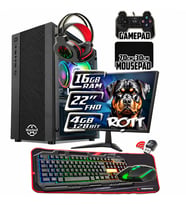 WarboX Rott 16gb Ram X5650 İşlemci 256gb SSD R7 240-4gb E.kartı 22" Monitör Gaming Takım Bilgisayar (Siyah)